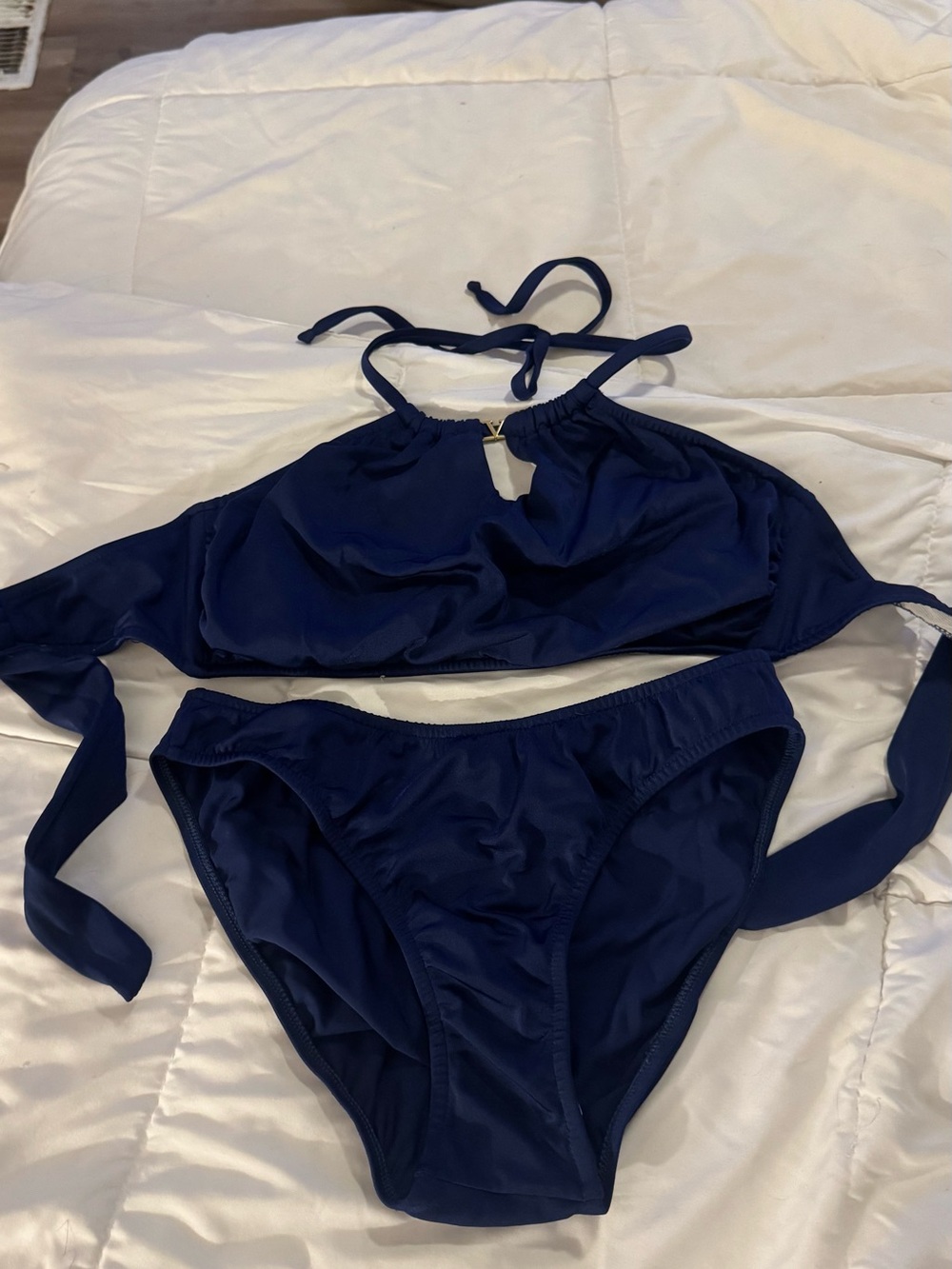 VENUS Navy Tie-Halter Bikini Set